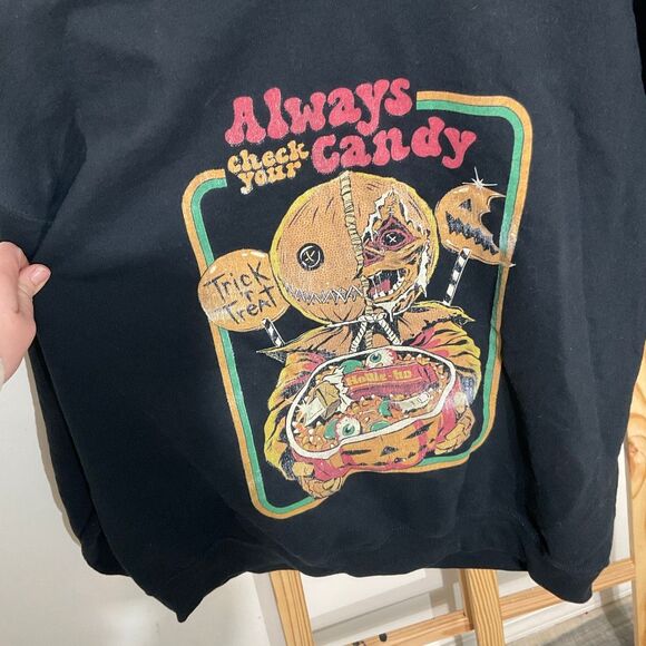 Trick ‘r Treat, Always check your candy, graphic crewneck sweater black size XL - Picture 3 of 9
